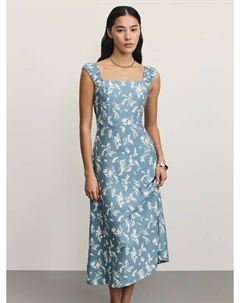 Сарафан из фактурной вискозы с принтом Zarina