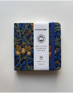 Мини-скетчбук для акварели 12х12 см 24 л 300 г 9 Potentate