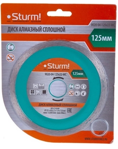 Алмазный диск 9020-04-125x22-WC, влажная резка, непрерывный, 125 мм Sturm!