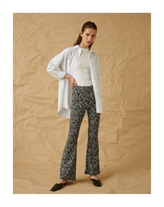 Широкие джинсовые брюки с узором, серый Koton