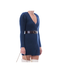 Платье женское из синей шерсти Elisabetta franchi