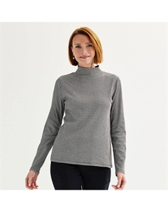 Женский топ с длинным рукавом Essential, цвет Brown Oval Geo Croft & barrow