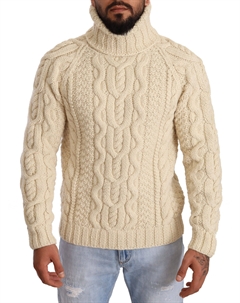 Водолазка из шерсти альпаки белого цвета Dolce&gabbana