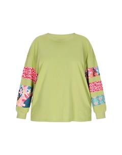 Толстовка Plus Size Sweatshirt, зеленый Izia