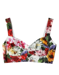 Шикарный цветочный бюстье укороченный топ, мультиколор Dolce&gabbana