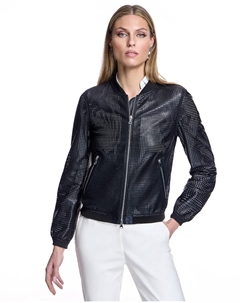 Женская куртка из искусственной кожи с застежкой-молнией, черный Maximilian