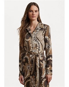 Платье-рубашка PAISLEY TWILL SHIRTDRESS, коричневый Lauren ralph lauren
