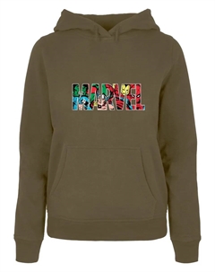 Толстовка "Женская женская толстовка с логотипом Marvel "", оливковый Absolute cult