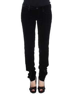 Элегантные черные облегающие брюки Ermanno scervino