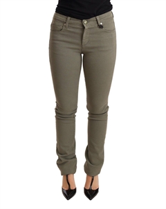 Шикарные зеленые узкие джинсы с заниженной талией Ermanno scervino