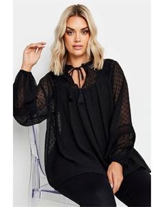 Блузка из кружева Dobby slub, черный Yours curve