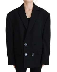 Черный двубортный пиджак-блейзер Dsquared2