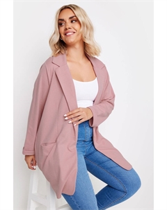 Фактурный блейзер, розовый Yours