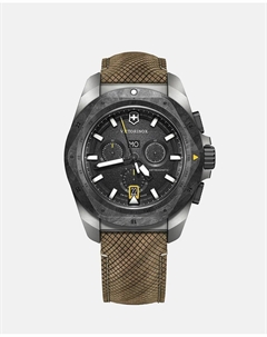 Inox V2419881 мужские часы хронограф коричневая кожа, коричневый Victorinox