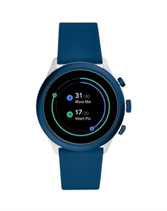 Силиконовые кварцевые мужские часы, синий Fossil