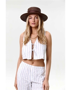 Золотая шляпа Канотье, бежевый Le sh ka headwear