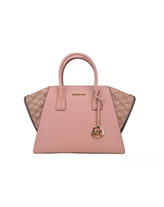 Сумка-портфель через плечо Avril Large Rose Signature из кожи с застежкой-молнией Michael Kors Michael kors