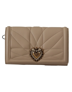 Элегантный бежевый кожаный чехол-кошелек для iPhone Dolce&gabbana