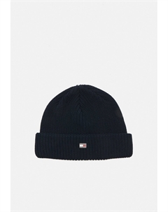 Шапка HERITAGE SHORT BEANIE UNISEX Tommy Jeans, темно-синий Tommy hilfiger