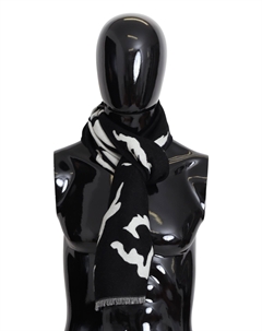 Элегантный унисекс шерстяной и шелковый шарф в черно-белом цвете Givenchy