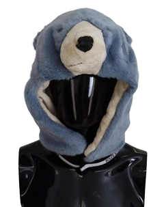 Потрясающая итальянская шляпа на всю голову синего цвета Dolce&gabbana