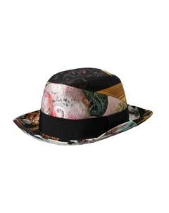 Разноцветная лоскутная женская фетровая шляпа с широкими полями Dolce&gabbana