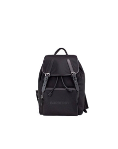 Aviator Большой черный фирменный рюкзак из нейлона Econyl с завязками на шнурке Burberry