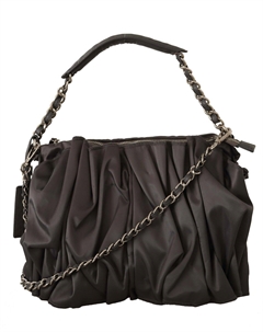 Шикарная серая кожаная сумка через плечо Elegance Ermanno scervino