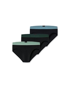Мужские трусы Rio, набор из 3 шт, серия "95/5", контрастные полоски, цвет All Black Schiesser