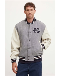 Шерстяной бомбер, серый Tommy hilfiger