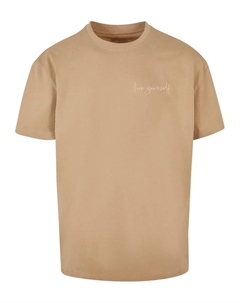 Футболка "Мужская футболка Love Yourself Heavy Oversize", бежевый Merchcode