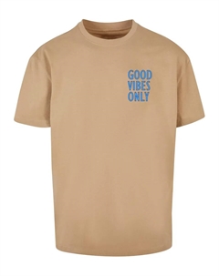 Футболка "Мужская футболка Good Vibes Only Heavy Oversized ", бежевый Merchcode