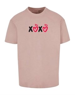 Футболка "Мужская футболка " ко Дню святого Валентина — XOXO Heavy Oversized", цвет Duskrose Merchcode