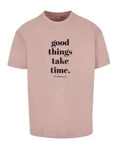 Футболка "Мужская футболка Mercchcode Good Things Take Time Heavy Oversize ", цвет Duskrose Merchcode