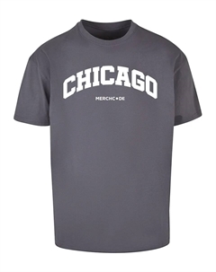 Футболка " Men's Chicago Wording - Heavy Oversize Tee", серый Merchcode