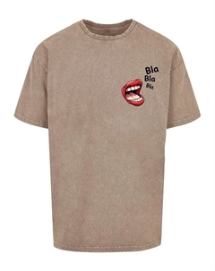 Футболка "Мужская футболка оверсайз Bla Bla Bla Comic Acid " ", хаки Merchcode