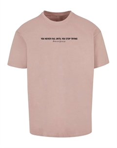 Футболка "Мужская футболка Never Give Up Heavy Oversized", цвет Duskrose Merchcode