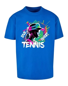 Футболка "Мужская теннисная футболка Love, Sweat - Heavy Oversize ", синий Merchcode