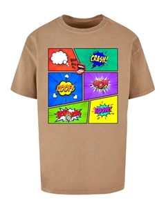 Футболка "Мужская футболка оверсайз Book Comic Acid", бежевый Merchcode