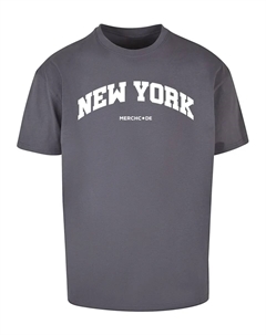 Футболка " Men's New York Wording - Heavy Oversize Tee", серый Merchcode