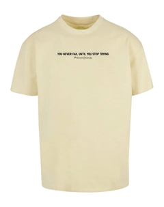 Футболка "Мужская футболка Never Give Up Heavy Oversized", желтый Merchcode