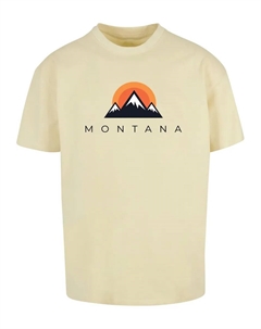 Футболка " Мужская футболка Montana Heavy Oversize-BY102", желтый Merchcode