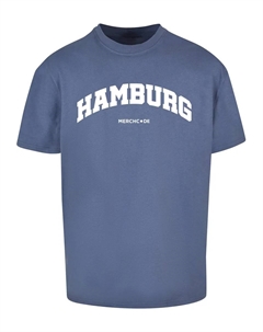 Футболка " Мужская футболка Hamburg Wording - Heavy Oversize ", синий Merchcode