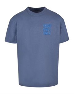 Футболка "Мужская футболка Good Vibes Only Heavy Oversized ", синий Merchcode