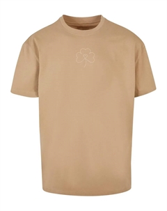 Футболка " Мужская весенняя футболка большого размера с цветком клевера", бежевый Merchcode