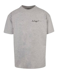 Футболка "Мужская футболка Be Happy Heavy Oversize " ", серый Merchcode