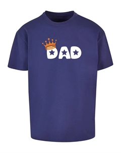 Футболка "Мужская футболка " День отца — King Dad Heavy Oversize", синий Merchcode