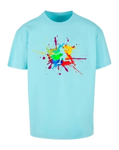 Футболка "Мужская футболка Color Splash Player Heavy Oversized ", синий Merchcode