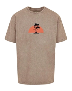 Футболка "Мужская летняя футболка – пляжная футболка большого размера, вымытая кислотой", хаки Merchcode