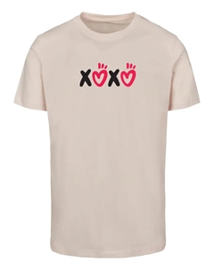 Футболка " Мужская футболка ко Дню Святого Валентина - XOXO Футболка с круглым вырезом", розовый Merchcode